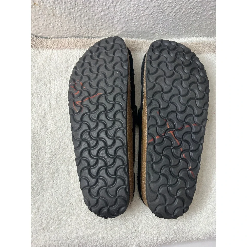 Birkenstock Buckley Black Suede Moccasin Clogs Mules 42 M9